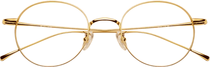 Pure Titanium Glasses Frame Female Retro Gold Round - Wood (800x800), Png Download
