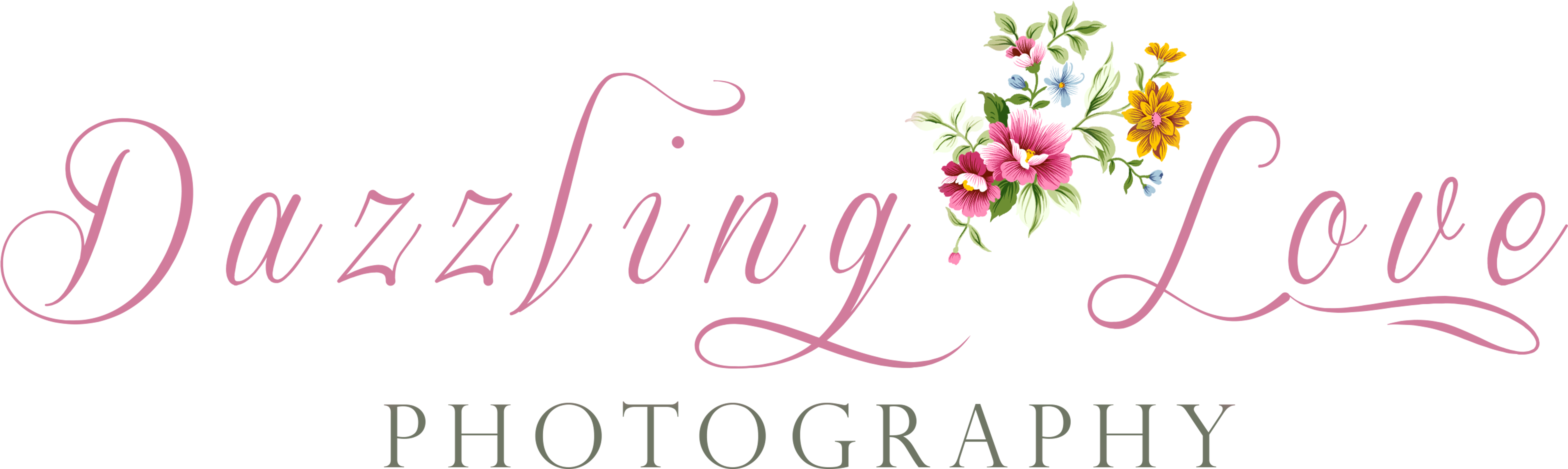 Dazzling Love Photography - Überlagerte Hand Gezeichnete Blumen Karte (6000x4136), Png Download