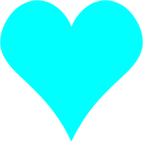 Heart-shaped Clipart Plain - Light Blue Love Heart (600x591), Png Download