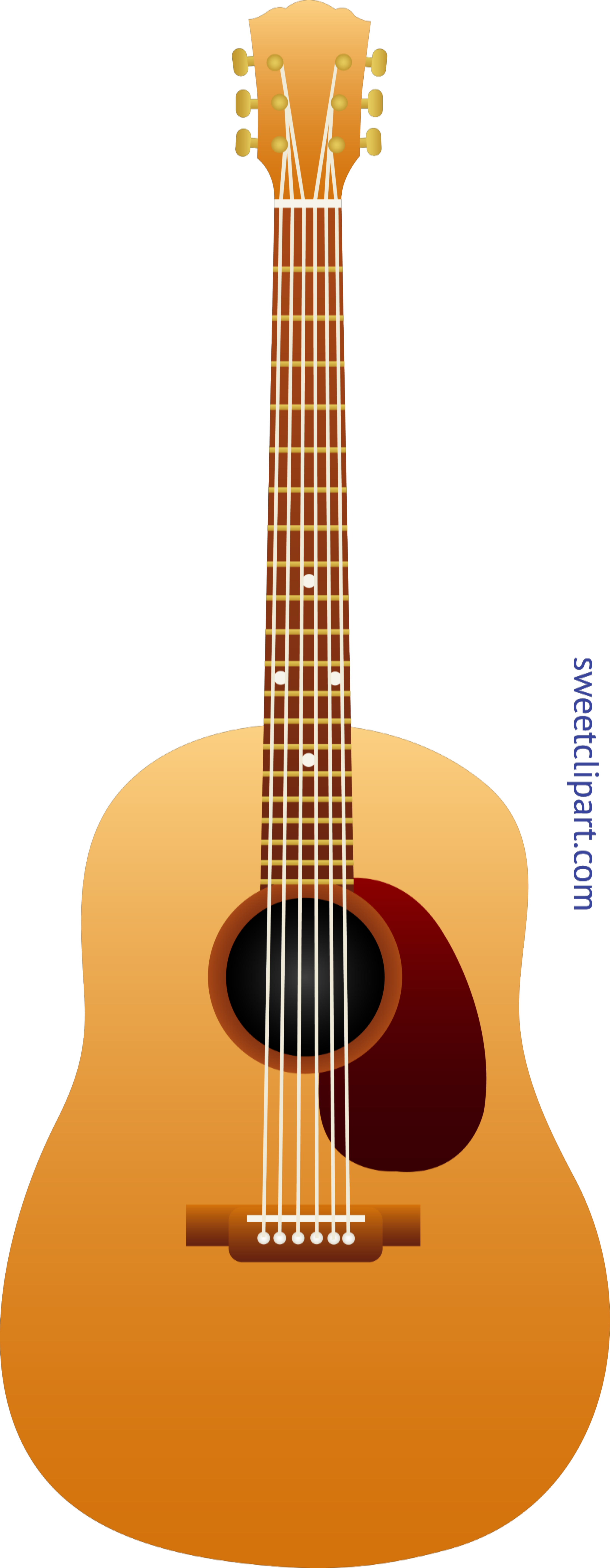 Png Transparent Stock Classical Wooden Guitar Clip - Guitar Clipart No Background (3184x8188), Png Download