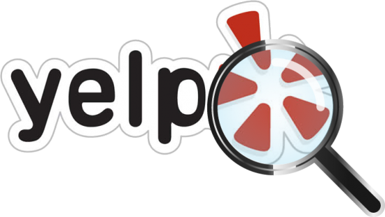Yelplogo-search - Yelp Review Logo Png (550x310), Png Download