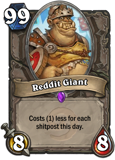 Reddit Giant - Hearthstone Meme - One Punch Man Hearthstone (400x543), Png Download