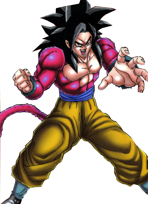 In This Form, The Saiyan's Hair Color Differs, The - Dragon Ball Songoku Ssj4 (507x697), Png Download