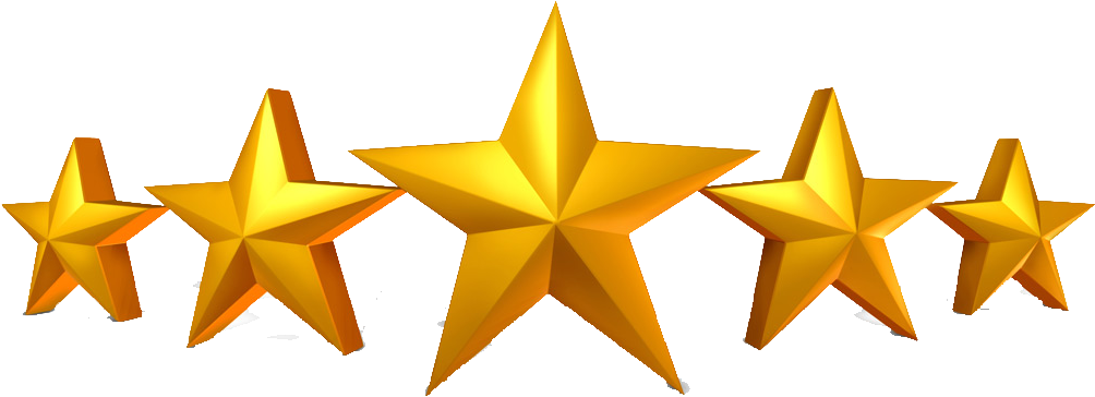 5 Gold Star Png - 5 Star (1024x402), Png Download