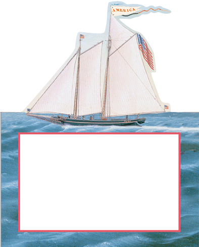 Quick View - Caspari Maritime Die Cut Place Cards (393x500), Png Download
