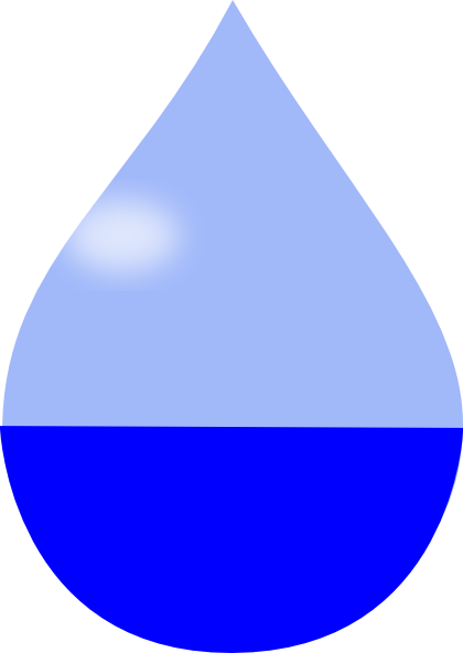 Blue Water Drop, Teardrop Shaped, Material, Blue Png - Clip Art (420x592), Png Download