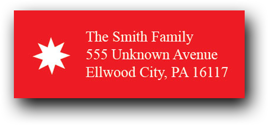 Red Back White Star - Carmine (1000x1000), Png Download