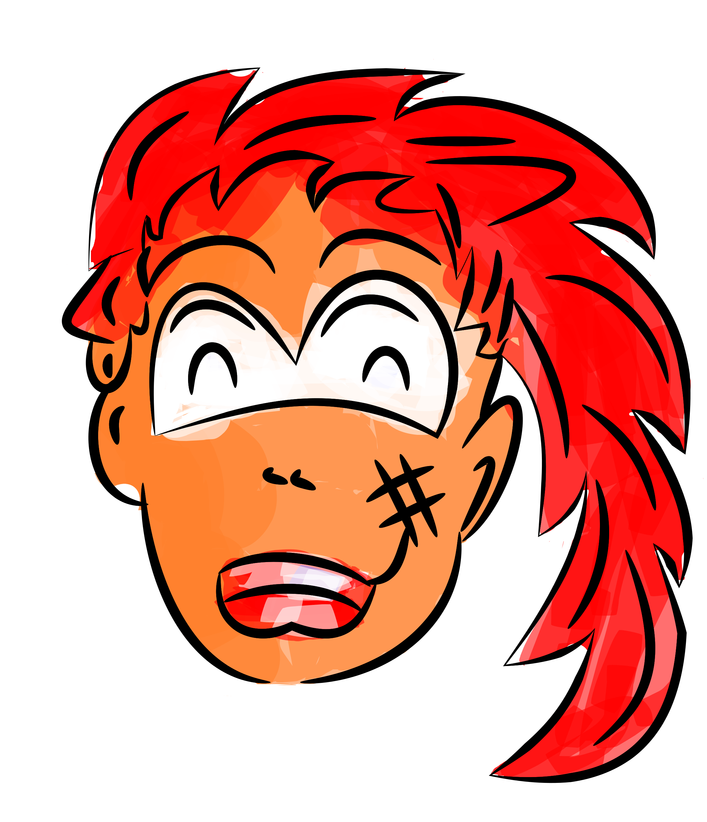 This Free Icons Png Design Of Anime Girl Face (2400x3394), Png Download