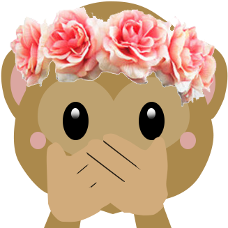 Monkey Emoji With Flower Crown Png Graphic Freeuse - Monkey Flower Crown Emoji (500x559), Png Download
