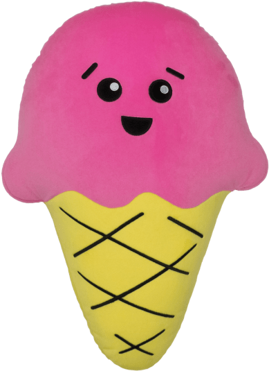 Ice Cream Cone Scented Embroidered Pillow - Ice Creram (415x415), Png Download