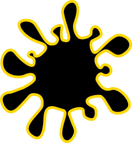 Water Splash Black Gold Logo Svg Clip Arts 552 X 599 (552x599), Png Download
