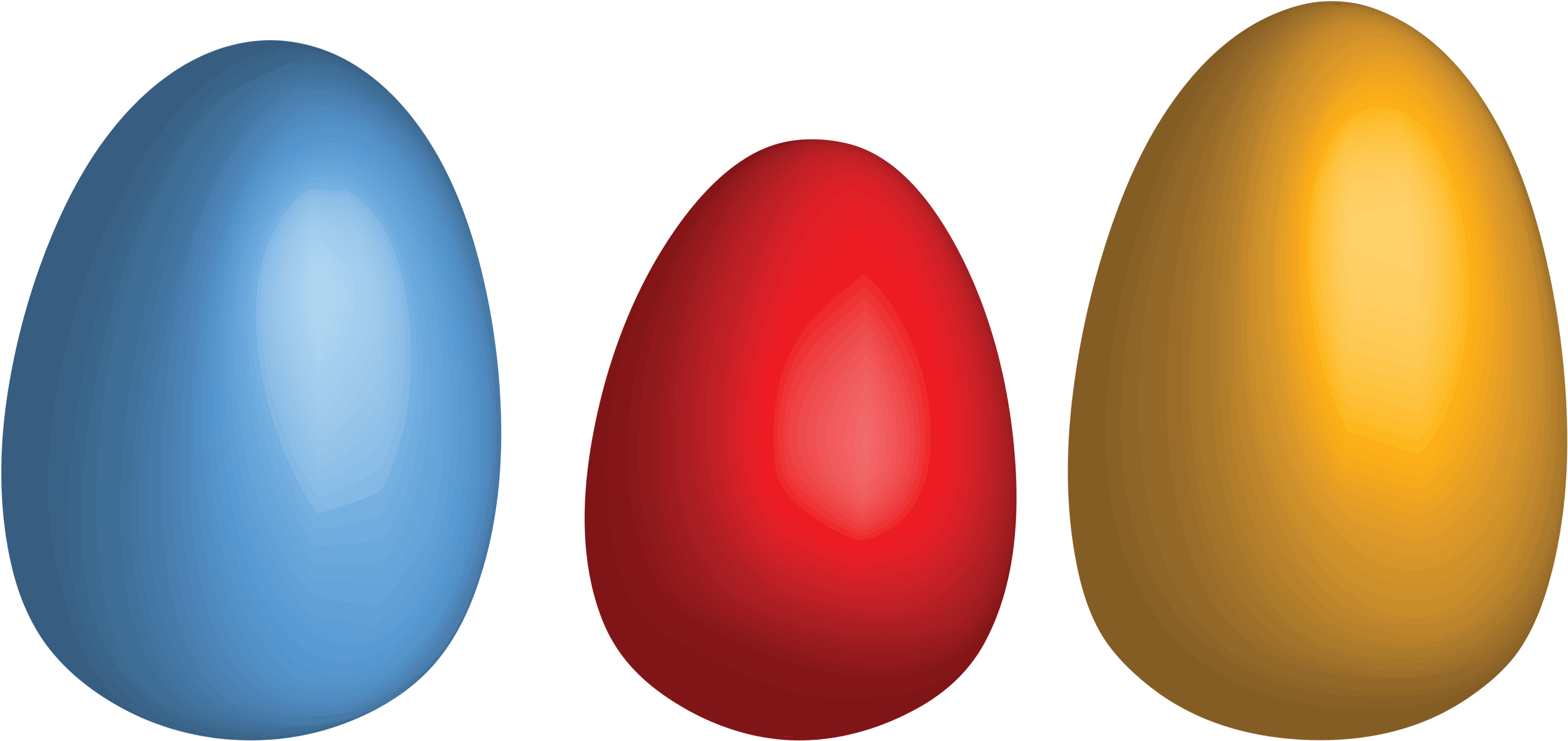 Image Library Eggs Clipart Colored Egg - Colored Eggs Png (3312x1603), Png Download