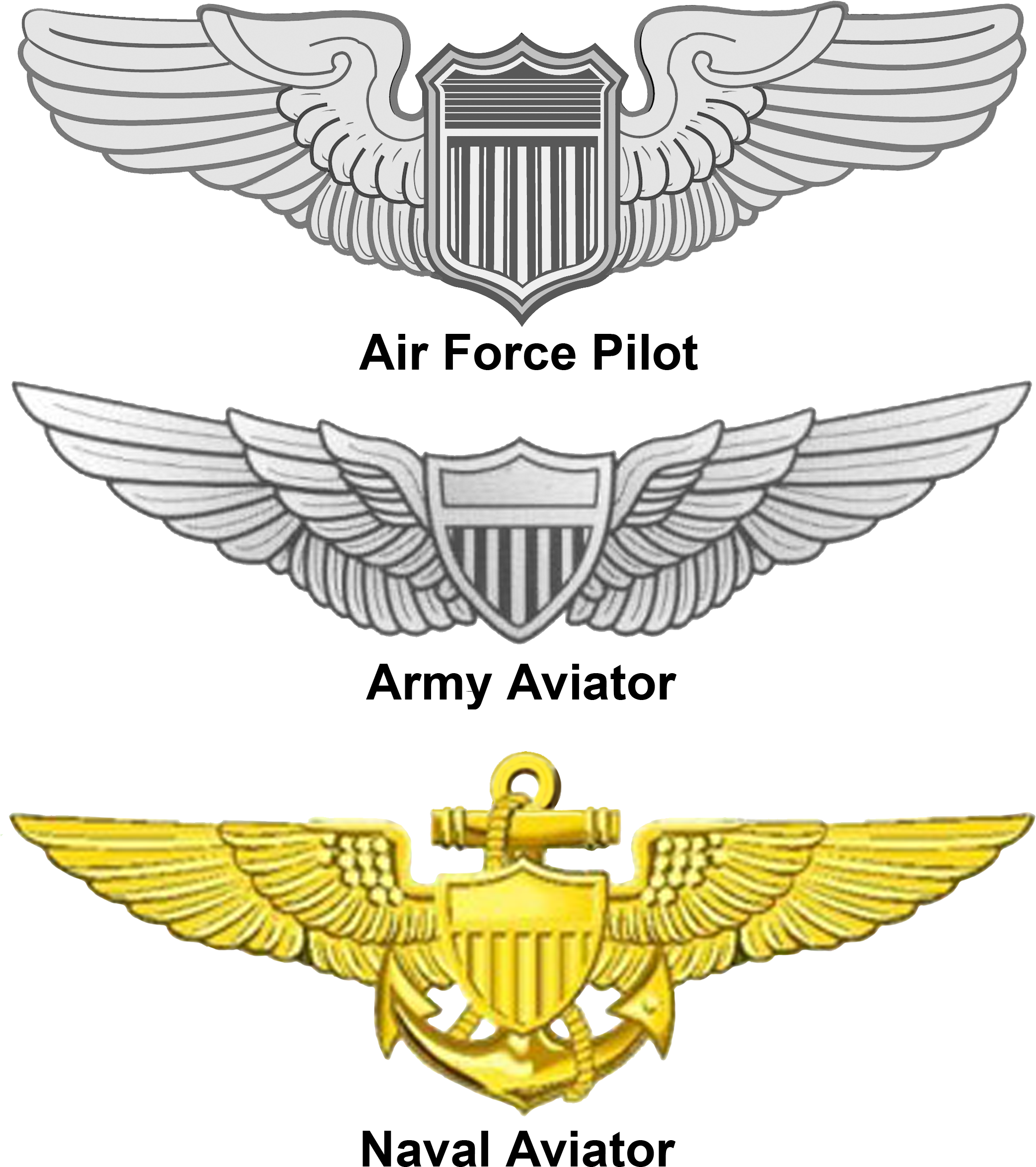 Commercial Pilots Wings Clipart