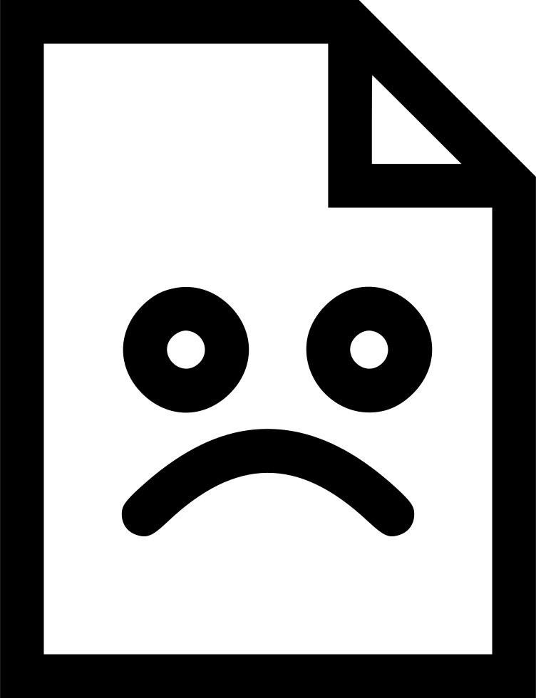 File Situation Emoji Emotion Bad Sad Comments - Sad File Icon (752x980), Png Download