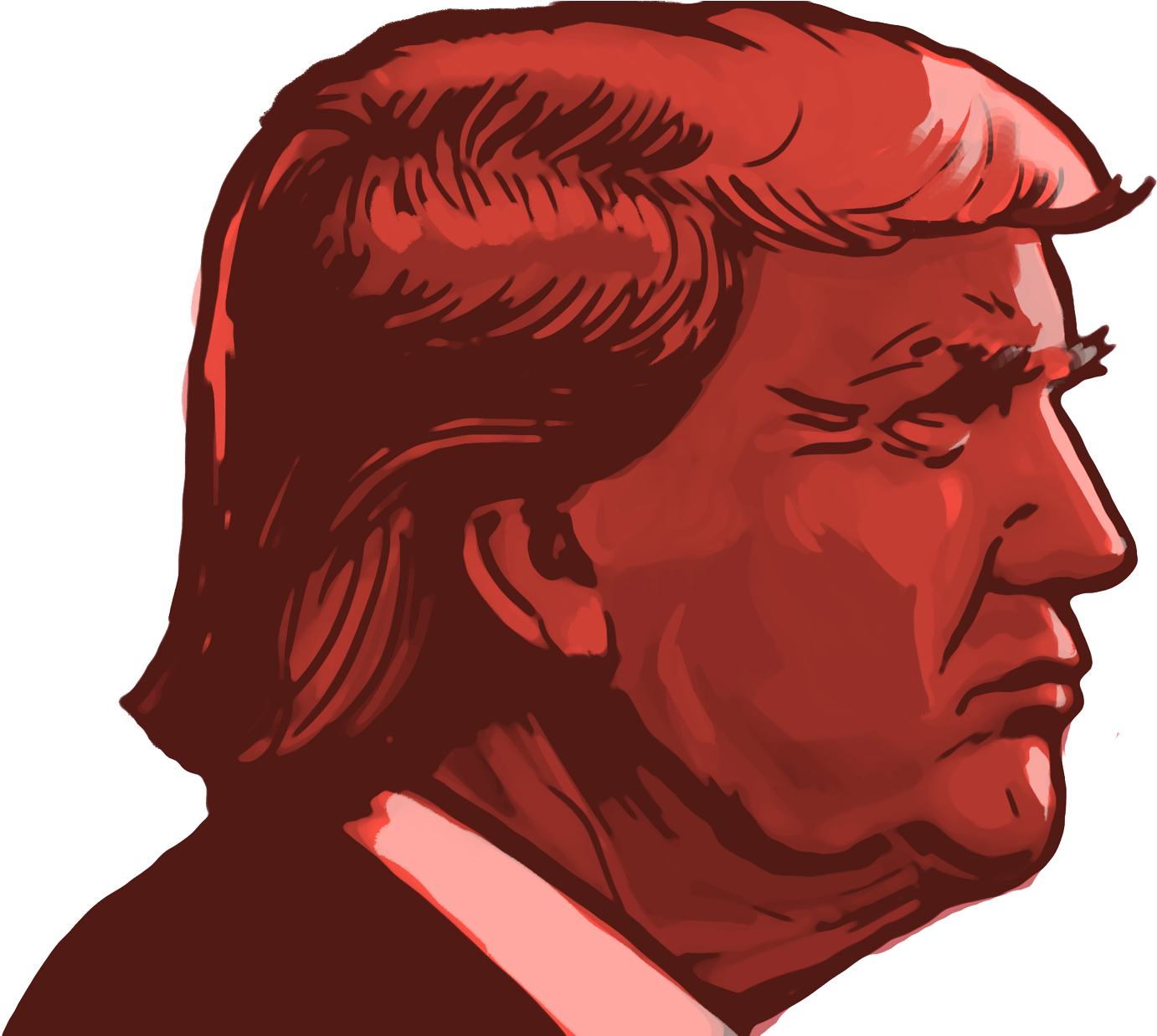 In His Second Year, Donald Trump Is Building A More - Donald Trump Transparent Point (1500x1237), Png Download