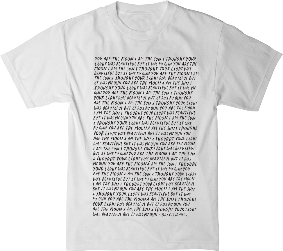 'poem' White T-shirt - Poetry (1000x1000), Png Download