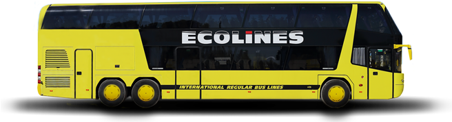 Ecolines Buses - Airport Bus (655x200), Png Download
