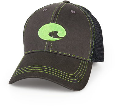 Neon Trucker Hat - Costa Del Mar Costa Neon Trucker Cap - Graphite/neon (500x350), Png Download