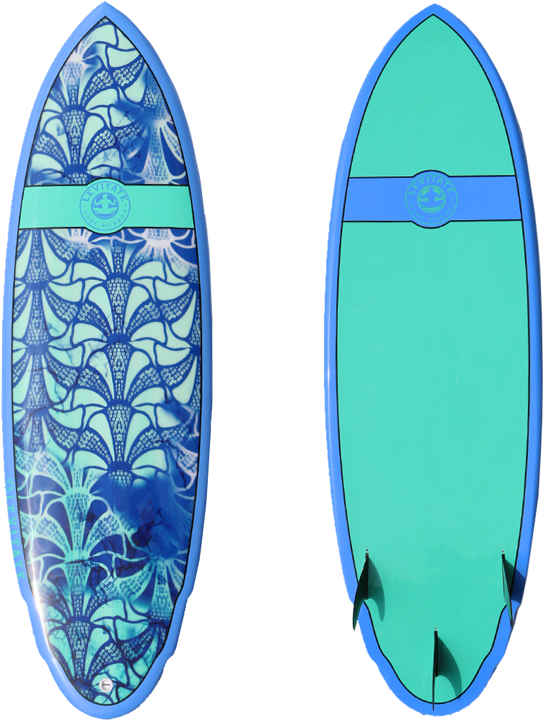 5'8 Nosara Shortboard - Levitate Surf Boards (1050x1050), Png Download