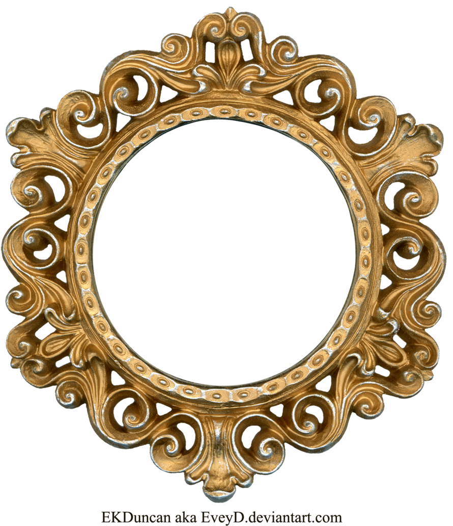 Golden Round Frame Png Photo - Marcos Para Fotos Antiguos (832x960), Png Download