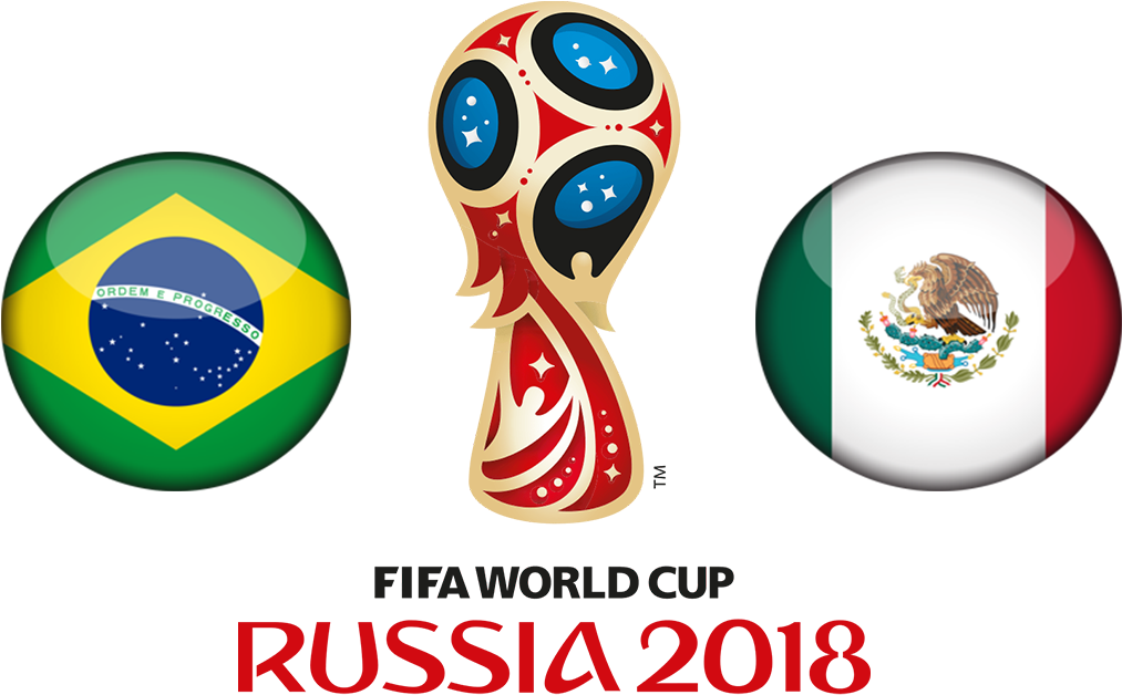 Fifa World Cup 2018 Brazil Vs Mexico Png Clipart - Brazil Vs Mexico World Cup 2018 (1074x703), Png Download