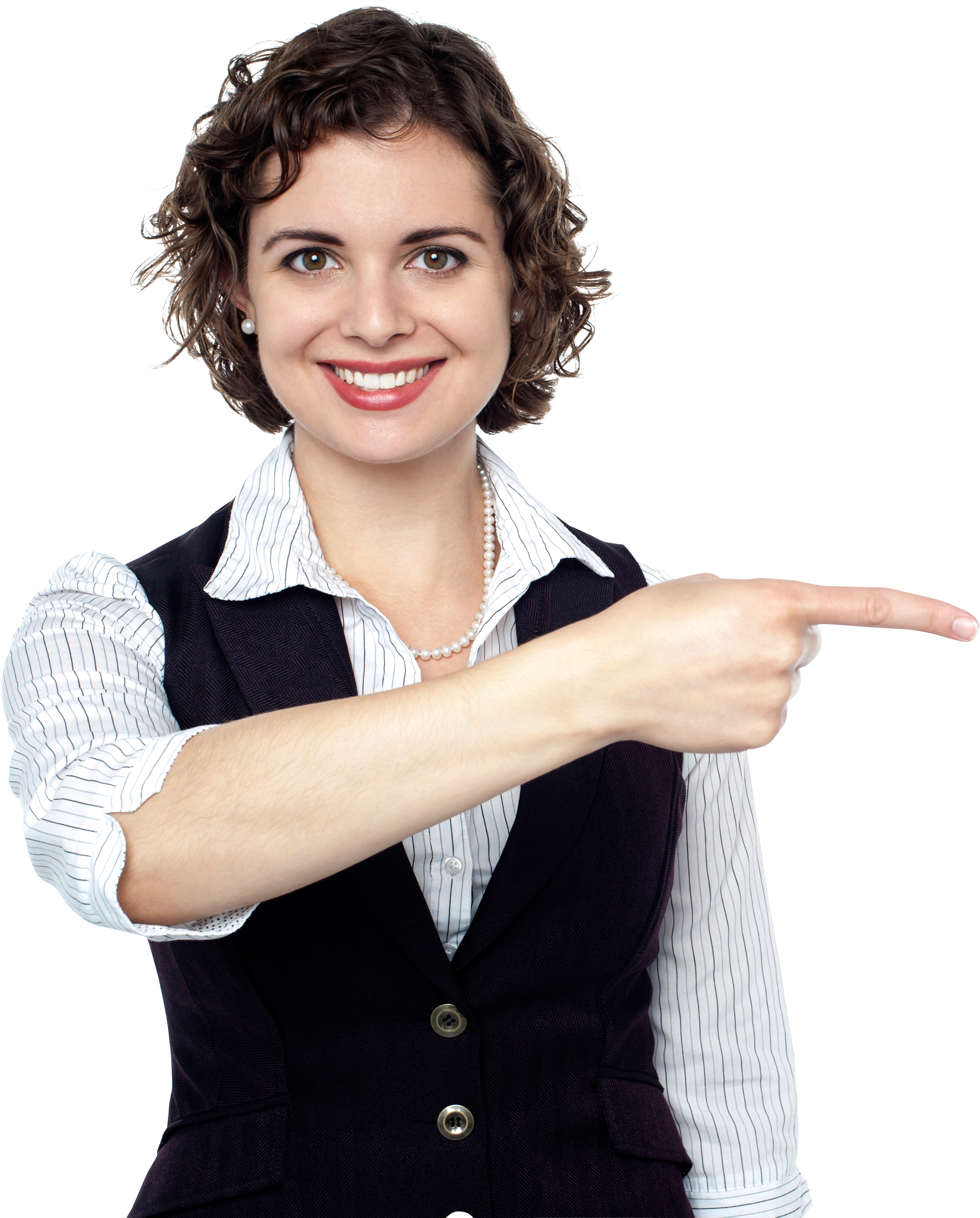 Women Pointing Right Png (4809x3200), Png Download