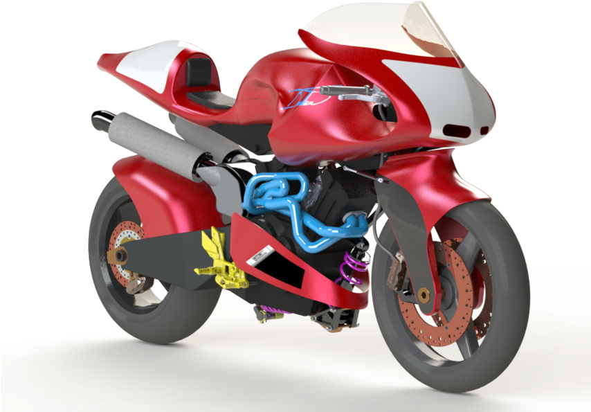 ๋britten V1000 Daytona Racing Motorcycle - Britten V1000 Cad (853x640), Png Download