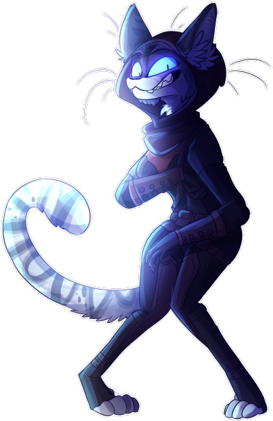 Cyber On Discord - Absolutely Mental Khajiit (419x619), Png Download