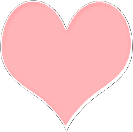 Pastel Hearts - Cute Kawaii Heart Transparent (450x445), Png Download