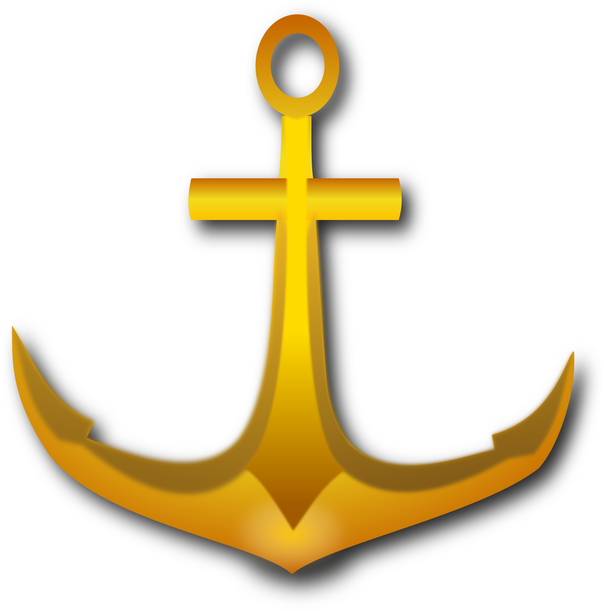 Anchor Clipart Big - Golden Anchor (2400x2430), Png Download