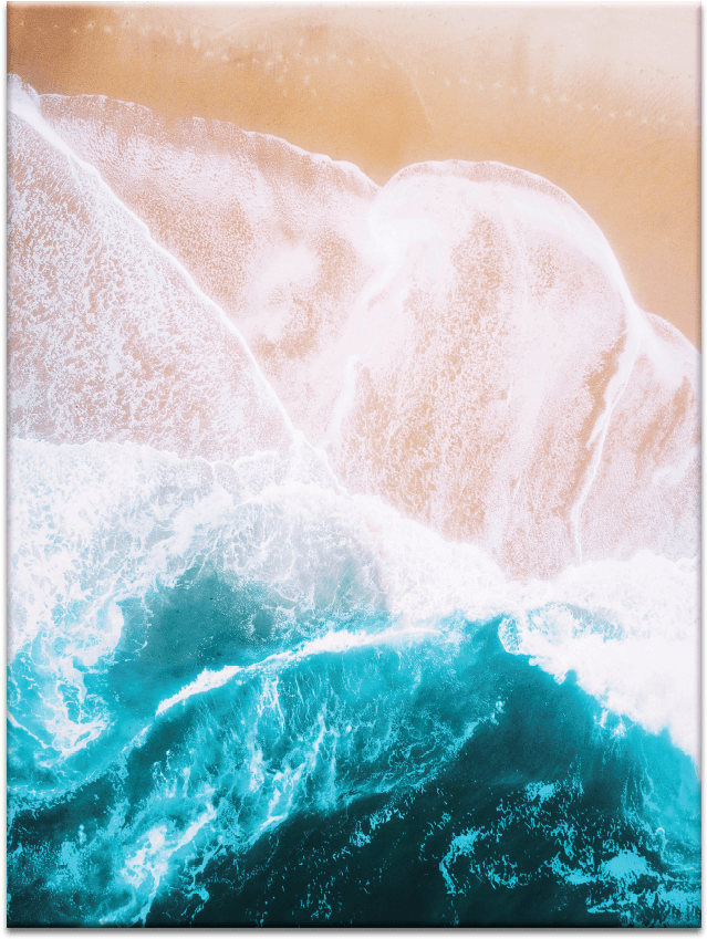 Waves - Peace Framed Wall Art Size: 70 X 50cm (900x900), Png Download