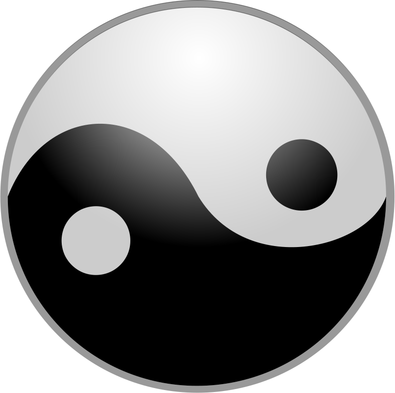 Free Yin Yang Symbol Clip Art - Yin Yang Public Domain (800x797), Png Download