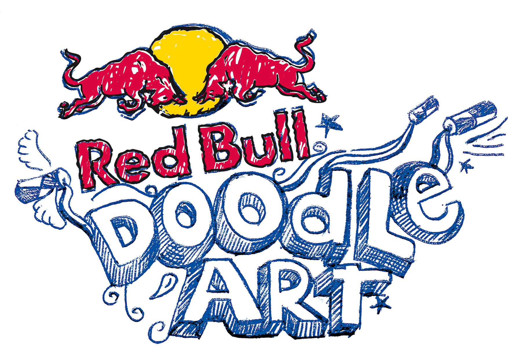 Red Bull Doodle Art - Red Bull Doodle Art 2016 (2000x1366), Png Download