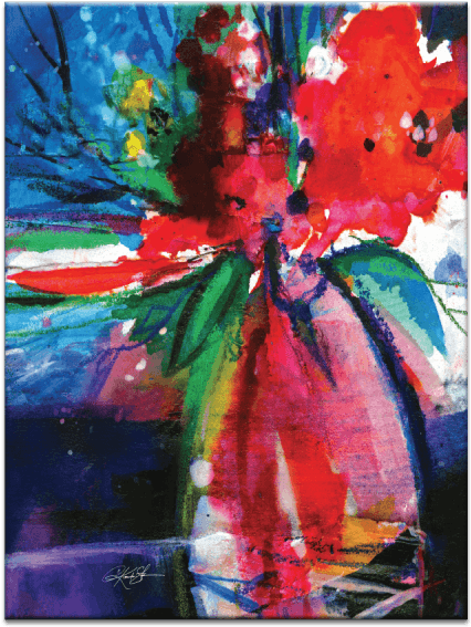 Floral Fantasy - Artist Lane 20815 By Amanda Morie Painting Print On (600x600), Png Download