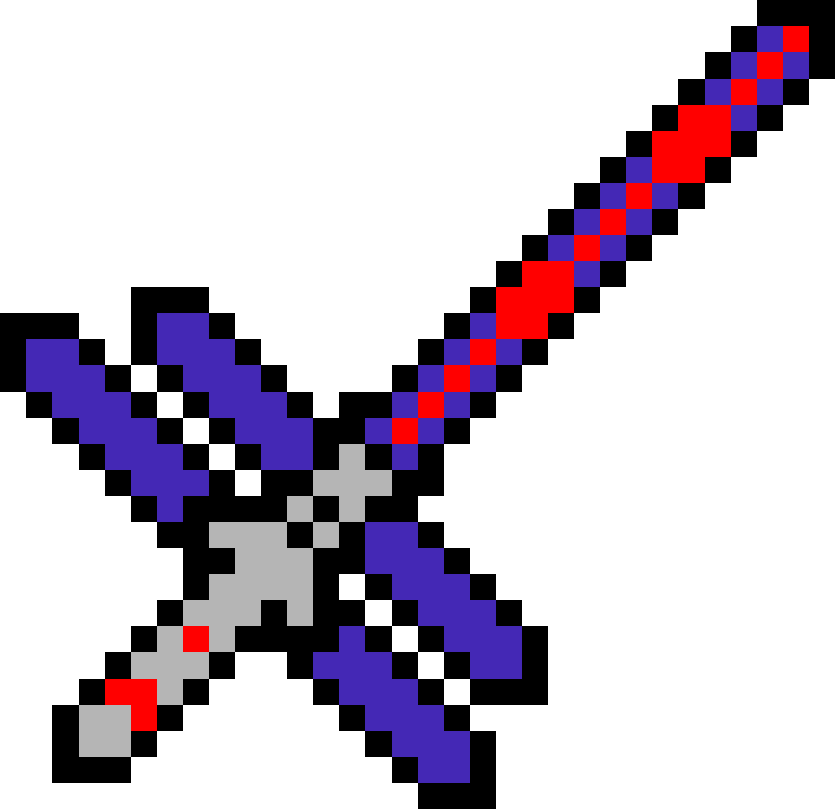 Lightsaber Star Wars Minecraft - Minecraft Star Wars Pixel Art (4100x4200), Png Download