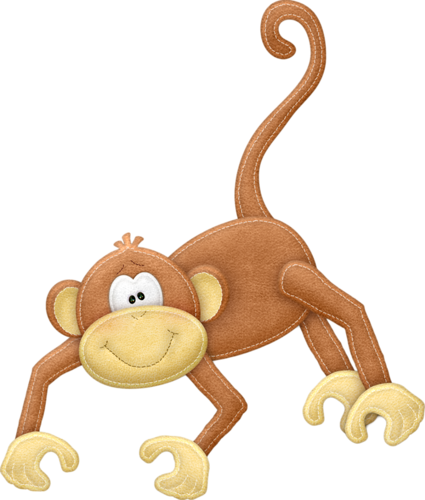 Clip Black And White Download Jungle Fun Zoo Pinterest - Monkey Png (425x500), Png Download