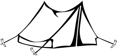 Camping Tent Clipart - 15 Oz Ceramic Large Mug (400x400), Png Download
