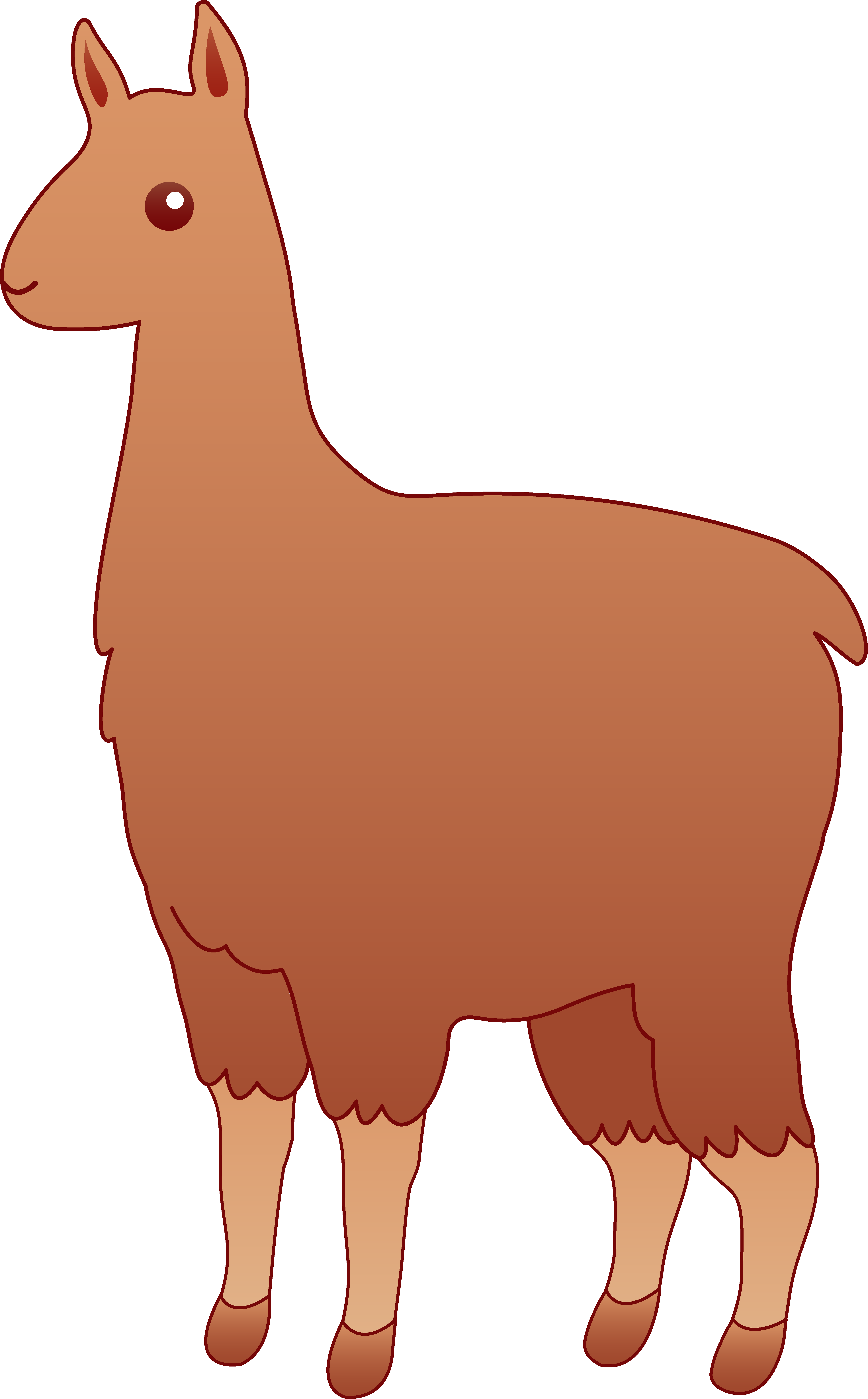 Alpaca Clipart Panda Free Images Alpacaclipart - Llama Clipart (4784x7707), Png Download