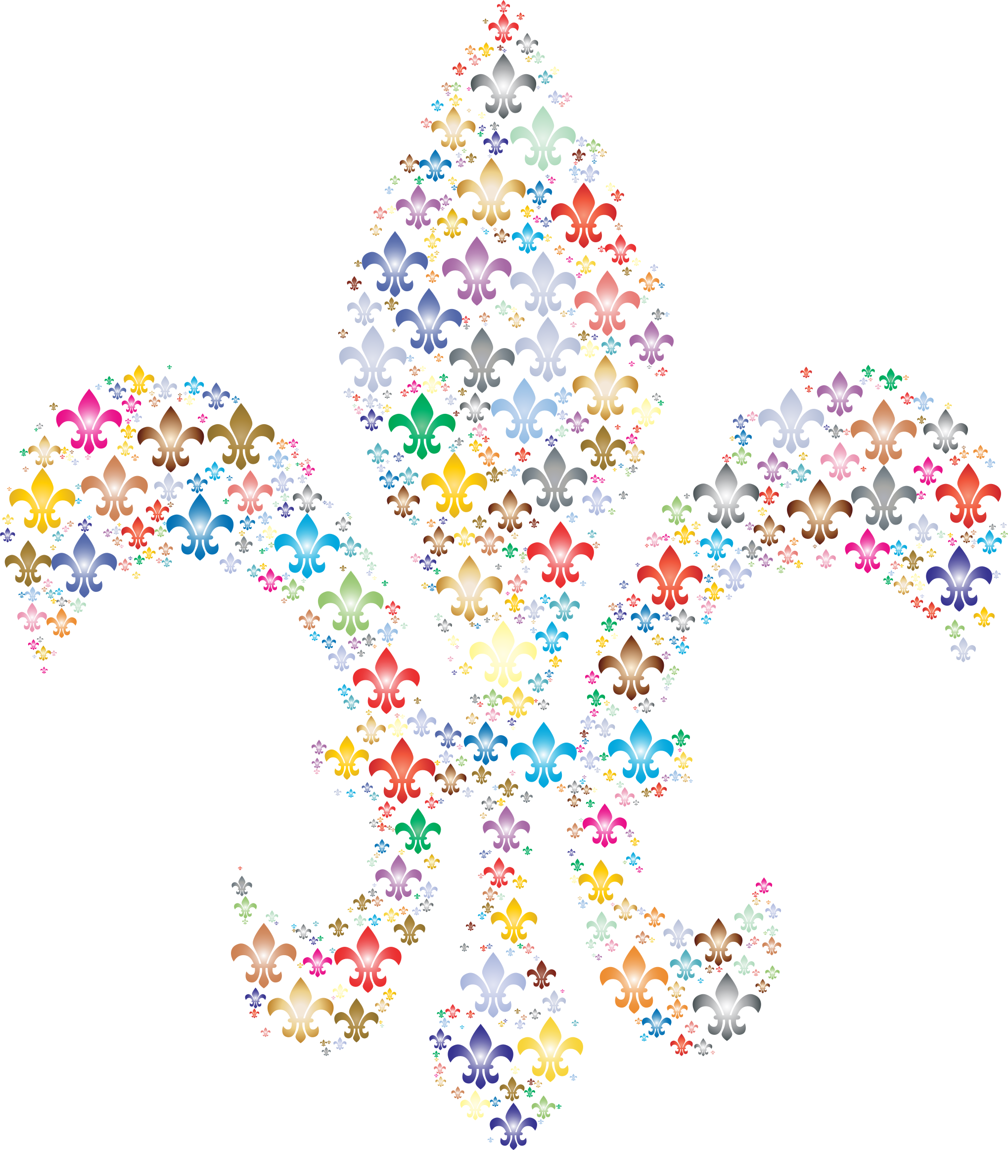 This Free Icons Png Design Of Colorful Fleur De Lis (2038x2326), Png Download