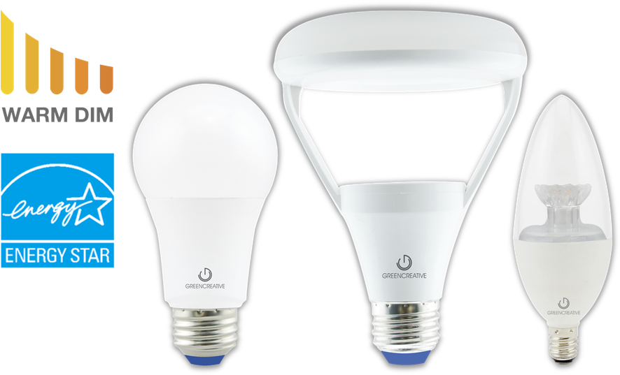 Green Creative Launches Warm Dim Series Led Lamps - Energy Star Sticker Black 15 X 15mm [18] (888x545), Png Download