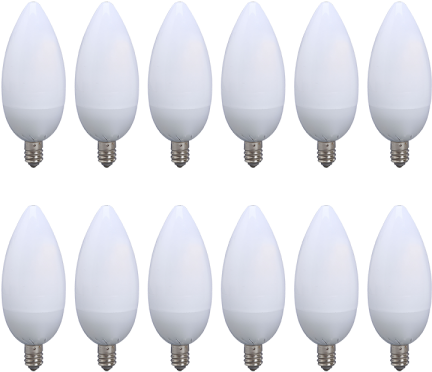 Viribright Chandelier Led Light Bulbs , 40 Watt Replacement, - Viribright Chandelier Led Light Bulbs (12 Pack), 40 (450x450), Png Download