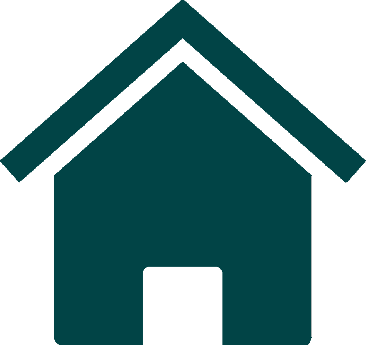 Home White Background Photos - Green House Outline Clipart (1280x1206), Png Download