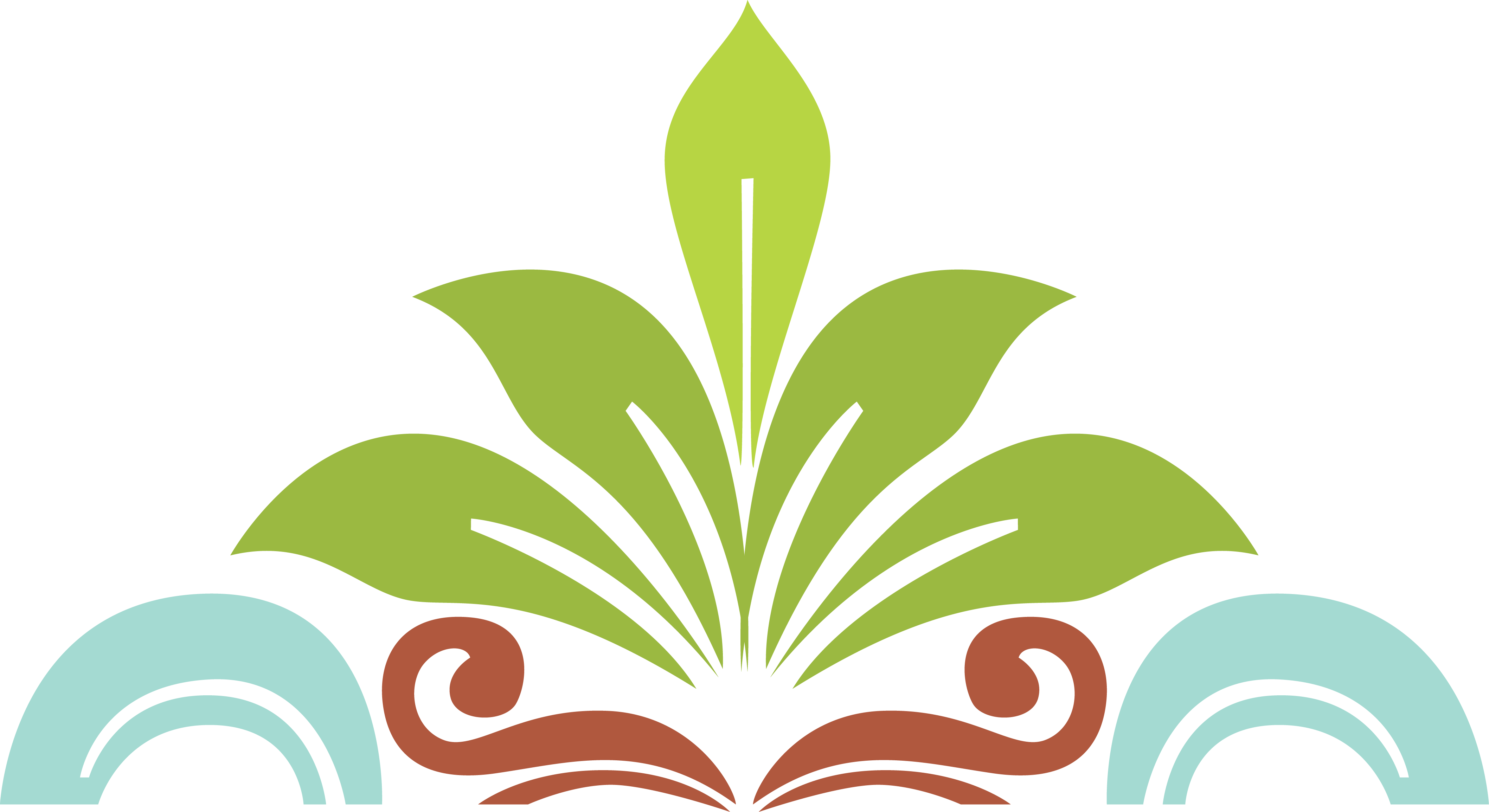 Png Coloured - Leaf Design (4235x2310), Png Download