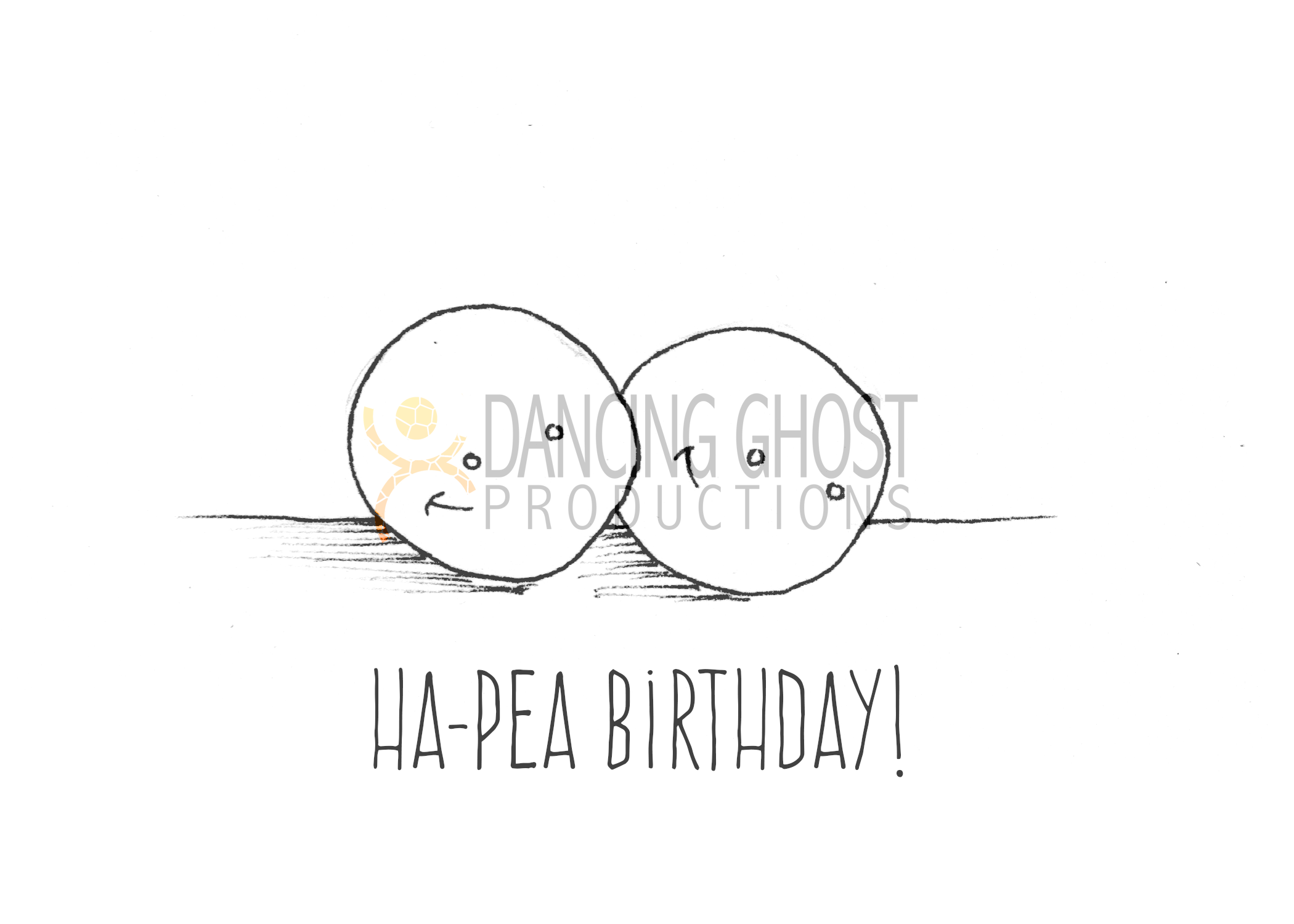 Ha-pea Birthday - Ha Pea Birthday Card (2100x1500), Png Download