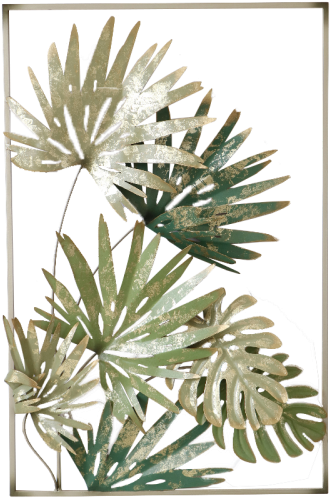 Tropical Green Leaf Multi Wall Art 80cm - Art (500x500), Png Download