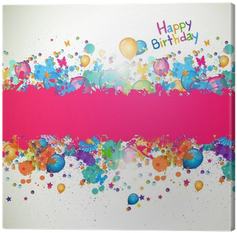Vector Illustration Of A Happy Birthday Greeting Card - Birthday Memory Book: Birthday Book Journal, Birthday (400x400), Png Download