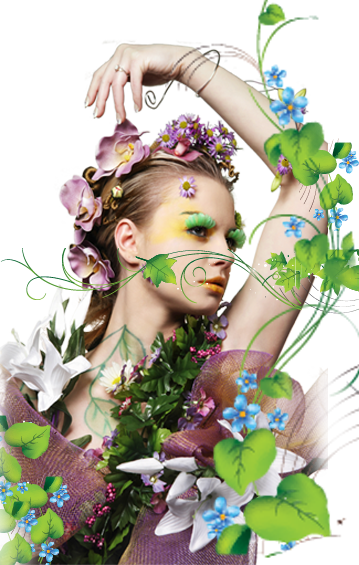 B - Woman Flower Extra Large Art Poster 36x24 Inch (91x61 (359x565), Png Download