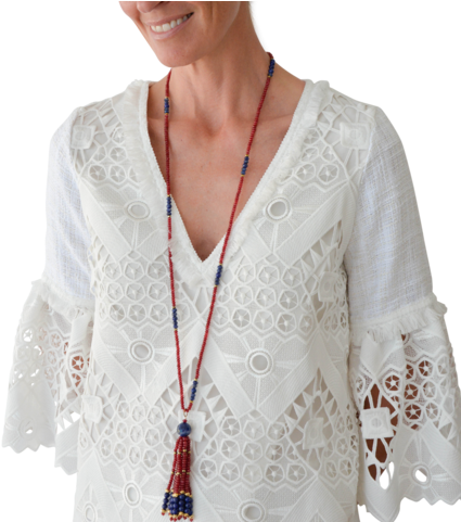 Indian Tassel Necklace Indian Tassel Necklace - Necklace (480x480), Png Download