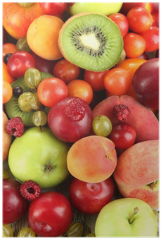 Assortment Of Juicy Fruits Background Poster • Pixers® - 7 Day Diet Plan For Weight Loss Vegetarian (400x400), Png Download