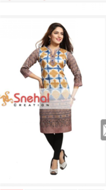 Sale Cotton Kurti Cotton Kurti - Kurti Top (500x717), Png Download